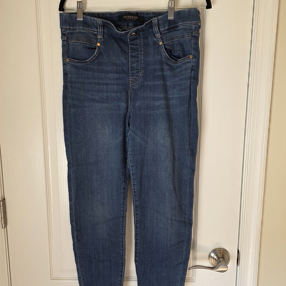 Liverpool Gia Glider Pull On Women's Blue Skinny Jeans